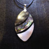 Abalone Shell Pendant Sterling 925 Silver Handmade Necklace Seashell Jewelry Rectangle Beach Ocean Eco Friendly 1