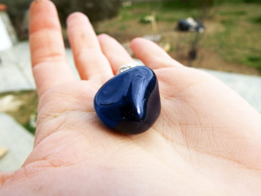 Agate Gemstone Blue Stone Tmble Stone Crystal Rock Natural Untouched Spiritual Healing