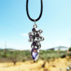 Amethyst Pendant Silver Gemstone Handmade Necklace Sterling 925 Gothic Dark Vintage Antique Jewelry
