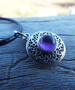Vintage Sterling Silver and Amethyst Pendant
