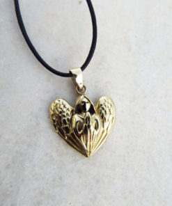 Angel Pendant Handmade Wings Necklace Spiritual Protection Gothic Dark Jewelry