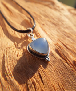 Aquamarine Pendant Silver Gemstone Handmade Necklace Sterling 925 Gothic Jewelry Bohemian