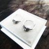 Bali Hoop Earrings Silver Balinese Sterling 925 Tribal Handmade Jewelry Patterned Traditional