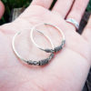 Bali Hoop Earrings Silver Balinese Sterling 925 Tribal Handmade Jewelry Patterned Traditional