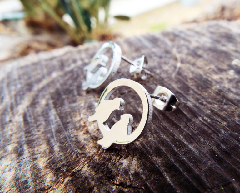 Bird Earrings Studs Silver Handmade Animal Symbol Romantic Jewelry Bohemian