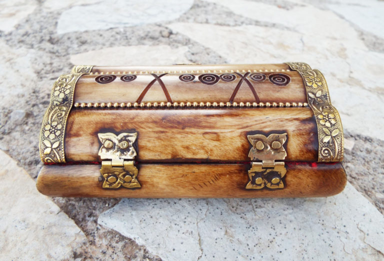 Bone Box Handmade Trinket Chest Carved Jewelry Box Antique Vintage
