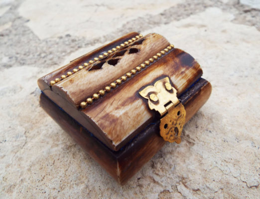 Bone Box Handmade Trinket Chest Carved Jewelry Box Antique Vintage