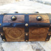 Box Vintage Chest Handmade Wooden Treasure Chest Jewelry Trinket Antique Vintage Gothic Dark Studded