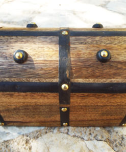 Box Vintage Chest Handmade Wooden Treasure Chest Jewelry Trinket Antique Vintage Gothic Dark Studded