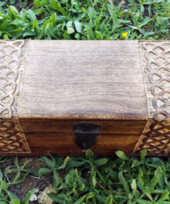 Box Wooden Celtic Knot Mango Tree Jewelry Handmade Symbol Carved Eco Friendly Home Decor Trinket