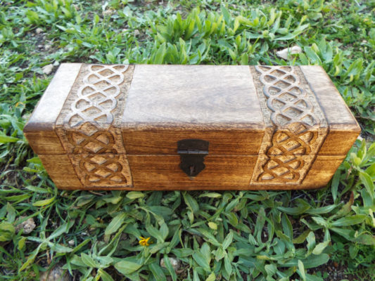 Box Wooden Celtic Knot Mango Tree Jewelry Handmade Symbol Carved Eco Friendly Home Decor Trinket