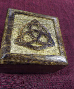 Box Wooden Chest Mango Tree Triquetra Celtic Jewelry Handmade Carved Treasure Chest Eco Friendly Home Decor Trinket 9