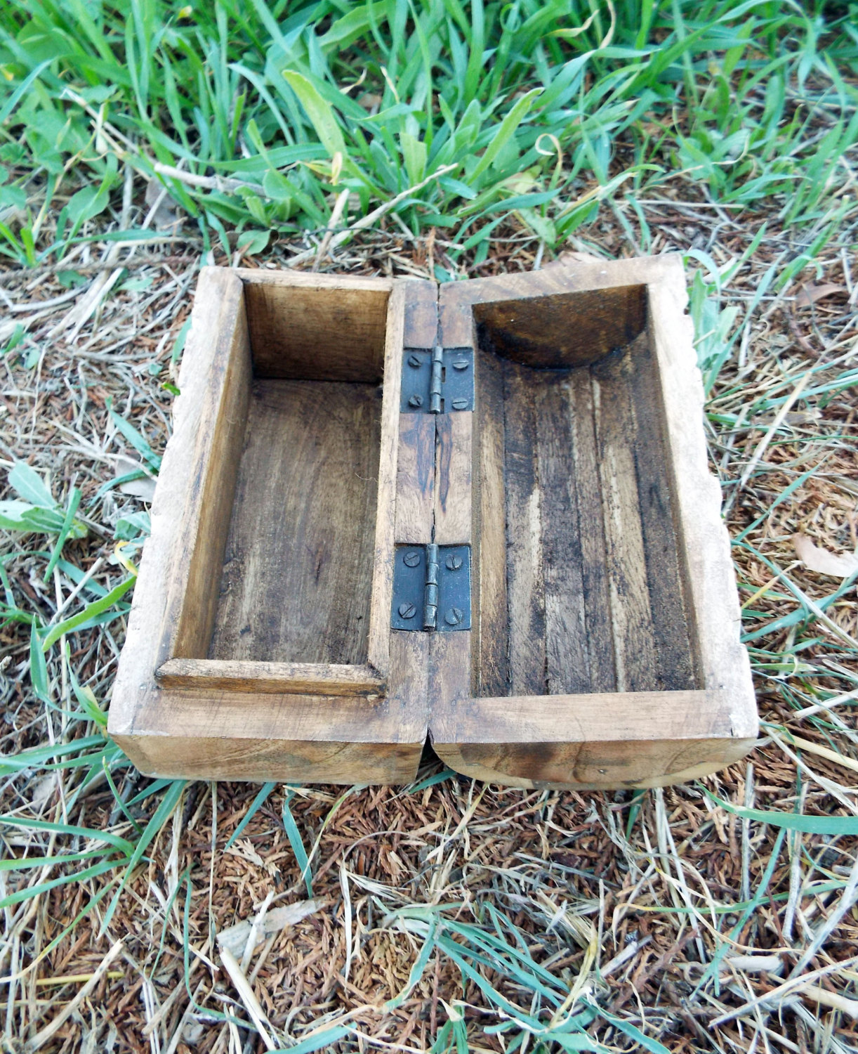 Box Wooden Flower Jewelry Carved Handmade Antique Vintage Home Decor Indian Floral Mango Tree Wood Trinket Leaf Treasure Chest Eco Friendly