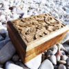 Box Wooden Flower Jewelry Carved Handmade Home Decor Indian Floral Mango Tree Wood Trinket Leaf Treasure Chest Eco Friendly