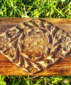 Box Wooden Flower Jewelry Carved Handmade Home Decor Indian Floral Mango Tree Wood Trinket Treasure Chest Casket Eco Friendly