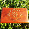 Box Wooden Flower Jewelry Carved Handmade Home Decor Indian Floral Wood Trinket Treasure Chest