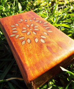 Box Wooden Flower Jewelry Carved Handmade Home Decor Indian Floral Wood Trinket Treasure Chest