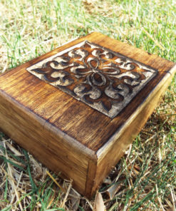 Box Wooden Jewelry Carved Handmade Balinese Home Decor Indian Floral Trinket Treasure Chest