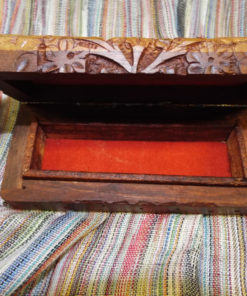 Box Wooden Jewelry Carved Handmade Balinese Home Decor Indian Floral Trinket Velvet Treasure 12Chest