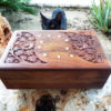Box Wooden Jewelry Carved Handmade Balinese Home Decor Indian Floral Trinket Velvet Treasure Chest