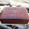 Box Wooden Jewelry Carved Handmade Balinese Home Decor Indian Floral Trinket Velvet Treasure Chest