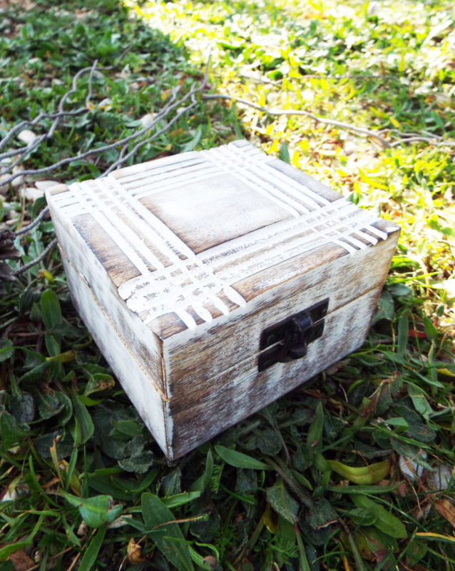 Box Wooden Jewelry Geometric Carved Handmade Antique Vintage Home Decor Mango Tree Wood Trinket Treasure Chest Eco Friendly