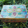 Box Wooden Jewelry Hand Painted Handmade Flower Balinese Home Decor Indian Floral Trinket Treasure Chest