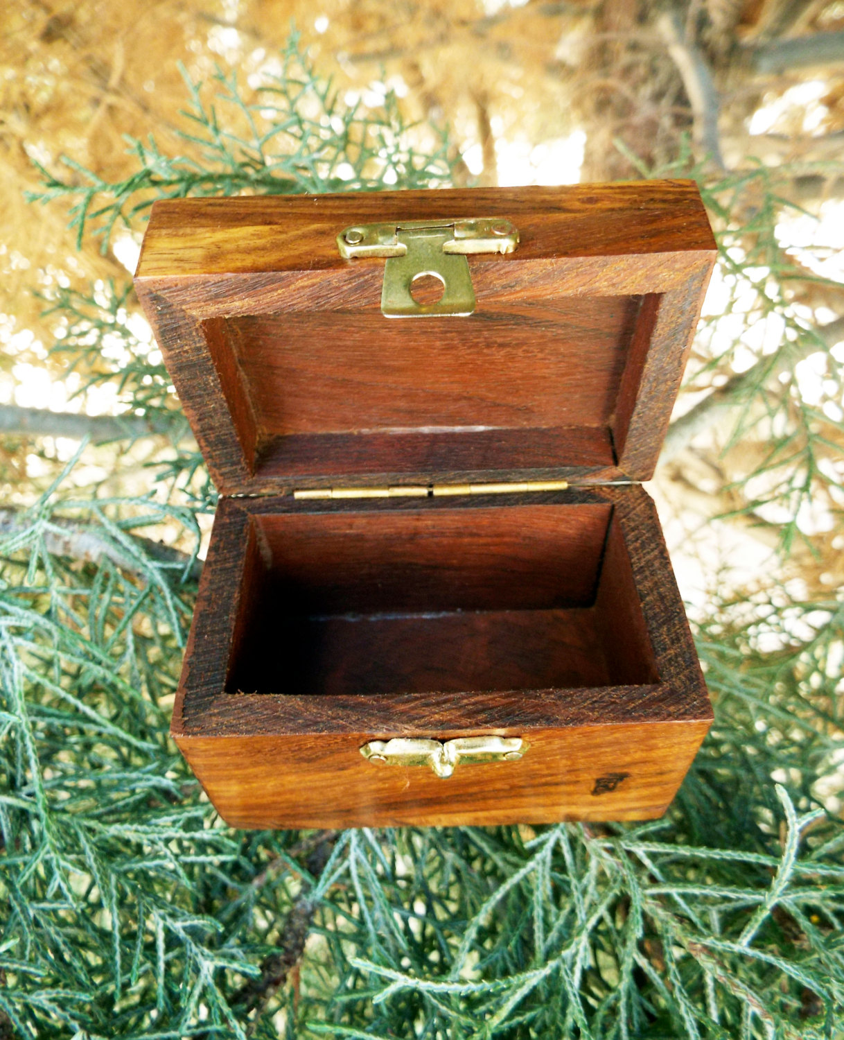 Box Wooden Jewelry Pentagram Hand Carved Handmade Floral Home Decor Trinket Gothic Wiccan Magic Pagan Treasure Chest