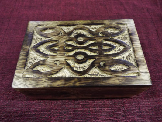 Box Wooden Mango Tree Jewelry Celtic Knot Handmade Carved Eco Friendly Home Decor Trinket