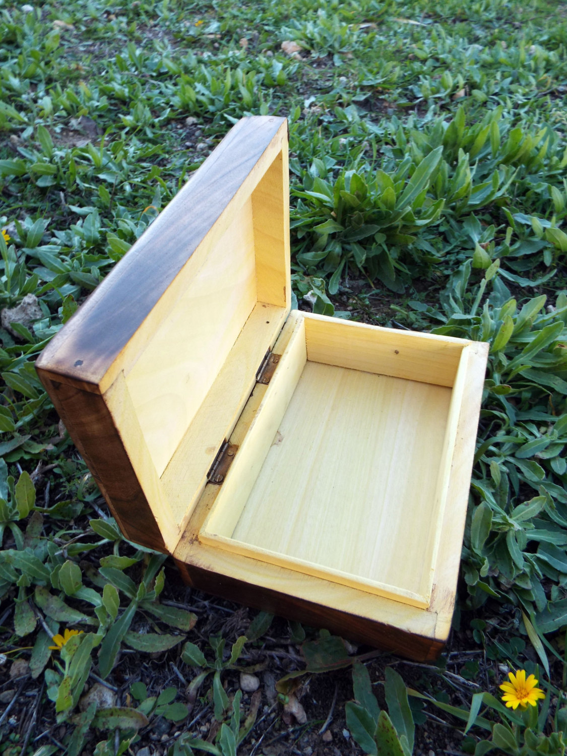 Box Wooden Om Symbol Indian Yoga Meditation Protection Handmade