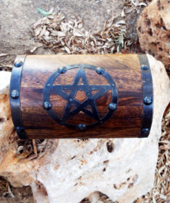 Box Wooden Pentagram Star Wiccan Magic Witch Spell Treasure Chest Ritual Wooden Handmade Gothic Dark Handcrafted