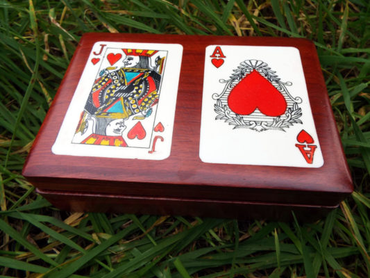 Box Wooden Tarot Playing Cards Reading Handmade Trinket Wood Gothic Magic Magician Red Queen Ace κουτι ξυλινο