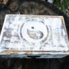 Box Wooden Yin Yang Symbol Balance Chinese Jewelry Carved Handmade Home Decor Mango Tree Wood Trinket Treasure Chest Eco Friendly