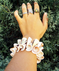 Bracelet Shell Seashell Spiral Handmade Cuff Beach Jewelry Ocean Summer Sea