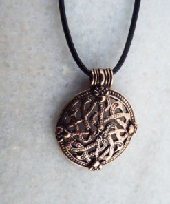 Celtic Pendant Viking Necklace Handmade Battle Shield Ancient Symbol Gothic Dark Jewelry