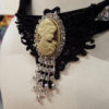 Choker Gothic Necklace Vintage Pendant Velvet Queen's Head Fashion Jewelry Collar Crochet