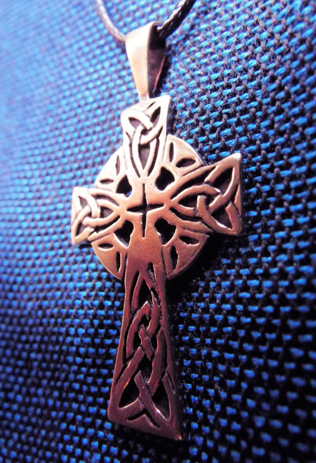 Celtic Knotwork Cross Knotted Cross Pendant Necklace Adjustable Necklace Even Armed Cross