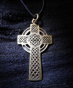 Cross Pendant Crucifix Bronze Symbol Celtic Magic Handmade Jewelry Necklace 2