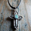 Cross Pendant Silver Opal Sterling 925 Handmade Gemstone Necklace Christian Religious Jewelry Crucifix Symbol 1