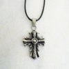 Cross Pendant Silver Stainless Steel Handmade Necklace Christian Religious Crucifix Jewelry Symbol