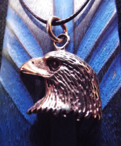 Eagle Pendant Bronze Handmade Necklace Bird Freedom Jewelry