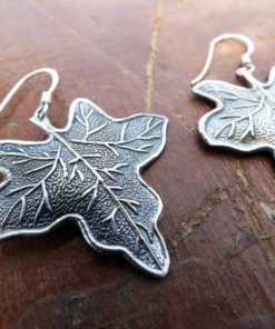 Earrings Leaf Silver Handmade Dangle Drop Earrings Sterling 925 Nature Jewelry