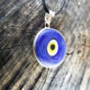 Eye Pendant Silver Handmade Necklace Evil Eye Sterling 925 Protection Superstition Greek Symbol Jewelry