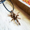 Fairy Pendant Handmade Necklace Faerie Magic Pixie Bronze Gothic Fantasy Dark Wings Fairytale Jewelry