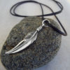 Feather Pendant Silver Handmade Necklace Sterling 925 Native American Indian Jewelry