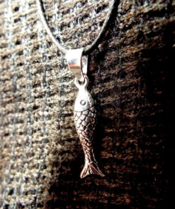 Fish Pendant Silver Necklace Sterling 925 Handmade Sea Ocean Beach Summer Pisces