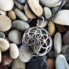 Flower of Life Seed of Life Pendant Silver Handmade Sterling 925 Necklace Protection Ancient Symbol Necklace Jewelry Floral Boho
