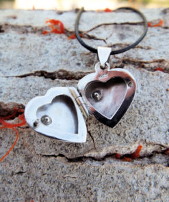 Heart Pendant Locket Silver Sterling 925 Handmade Filigree Floral Valentine's Day Love Antique Vintage 2
