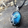 Labradorite Pendant Silver Handmade Gemstone Necklace Sterling 925 Stone Gothic Dark Antique Vintage Jewelry