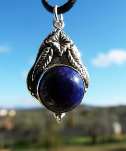 Lapis Lazuli Pendant Silver Handmade Necklace Sterling 925 Gemstone Stone Blue Jewelry Boho Μεταγιον Ασημι Λαπις Λαζουλι